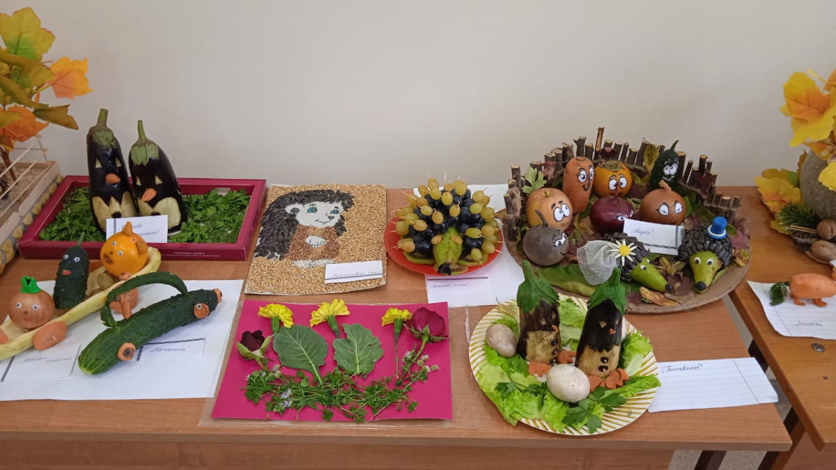 Овощи и фрукты. Поделки из овощей - Фотоотчет «Осенние поделки из кабачка»
